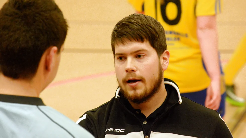 Marcus Edgren gjorde fem mål för HM IS i segern mot Husar B. 