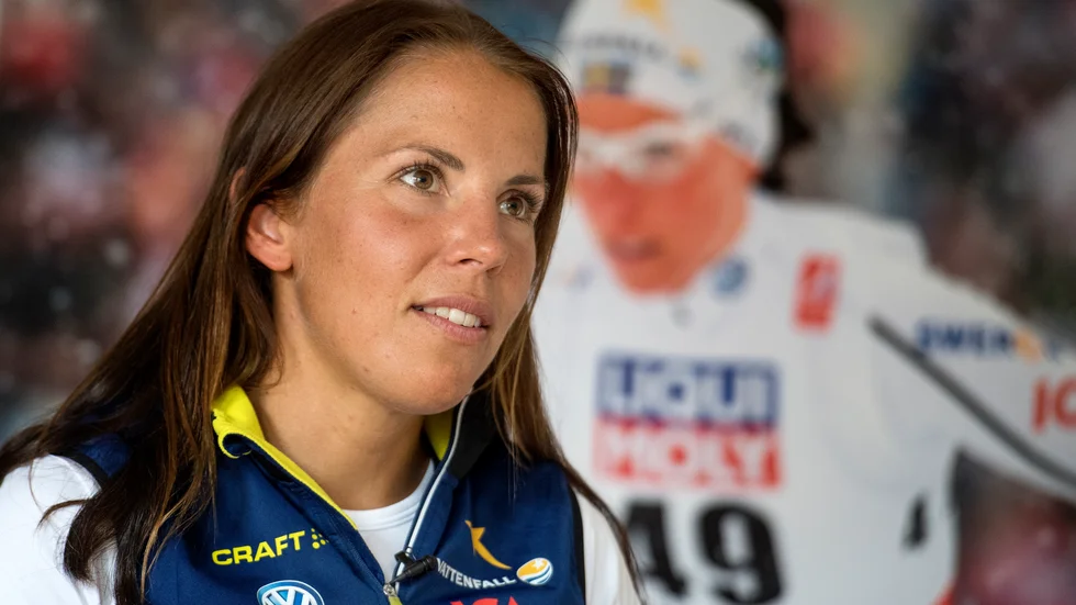Charlotte Kalla kör sprinten. (Arkivbild)