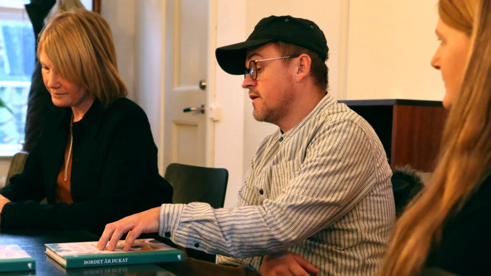 Cathrin Emdén, Lars Kruthof och Annelie Adolfsson Rosén presenterade "Bordet är dukat".