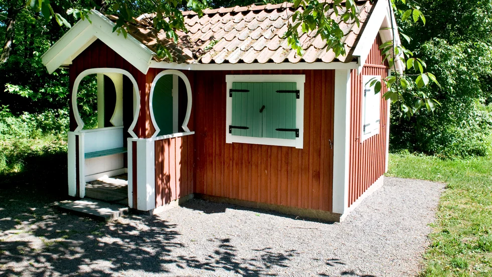 En lekstuga tillhörandes en kommunal förskola i Finninge mosades (bilden är tagen i ett annat sammanhang.)