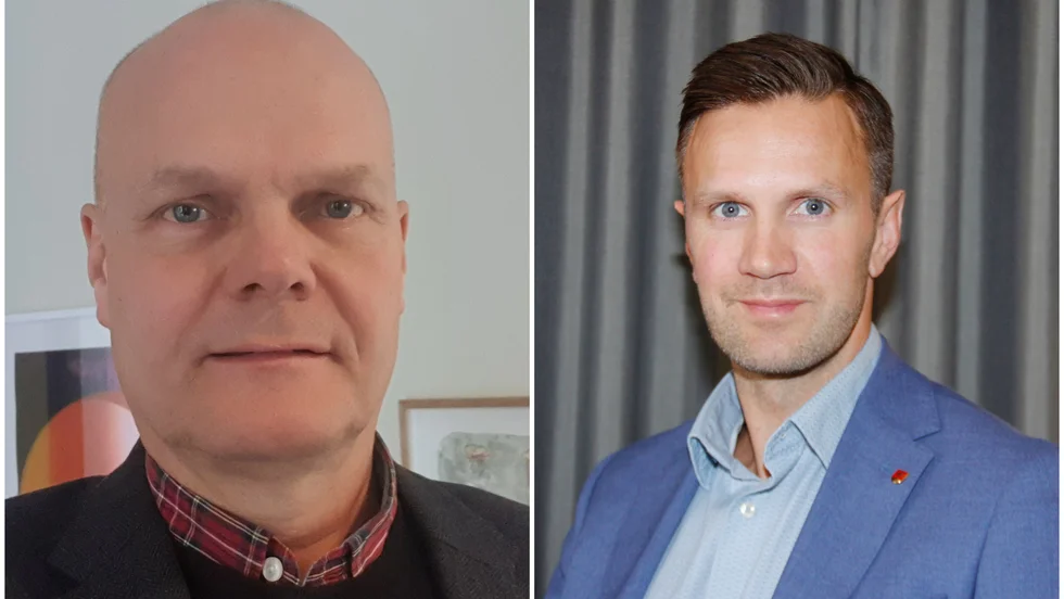 Knivsta kommun jobbar aktivt för att minska smittspridningen av corona. Kommunstyrelsen håller digitala möten framöver. Tv. Peter Evansson (S). Th. Kommundirektör Daniel Lindqvist.  
