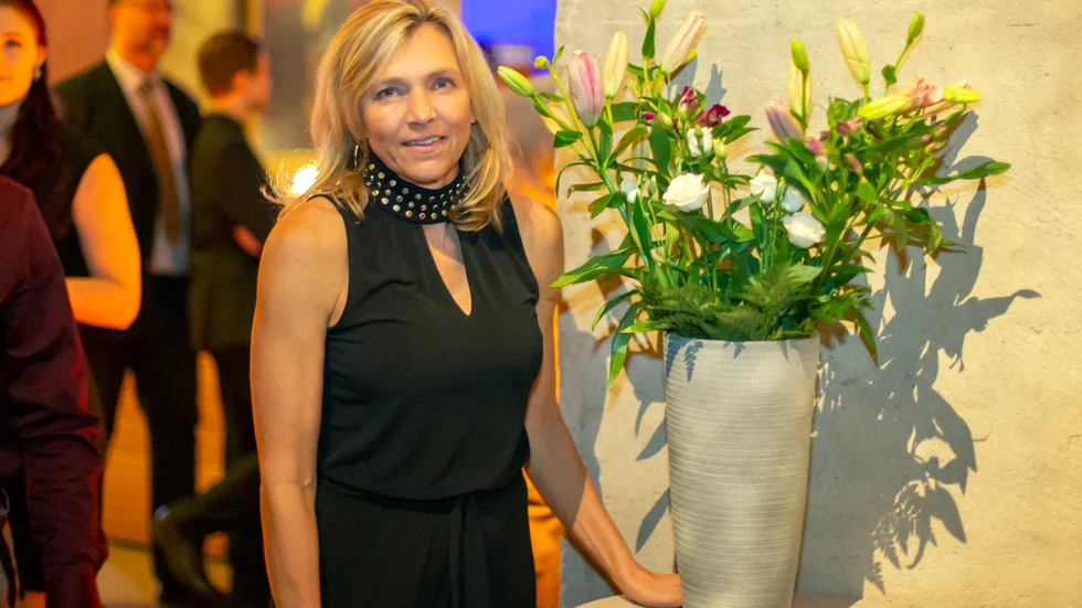 Helena Duplantis, mamma till Armand "Mondo" Duplantis, under Uppsala idrottsgala i Rikssalen på slottet. Hon fick kliva upp på scenen för att ta emot sonens pris för Årets manlige idrottare.