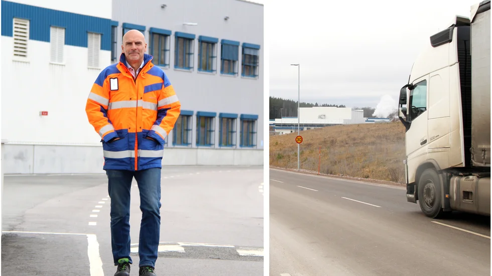 Sofidel Sweden AB och vd:n Roger Svensk vill se en hastighetssänkning på Industrivägen i Kisa.
