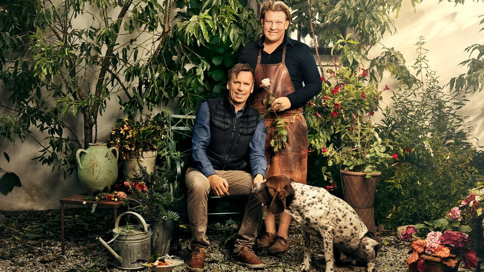 Karl Fredrik Gustafsson och sambon Petter Kjellén. Pressbild.