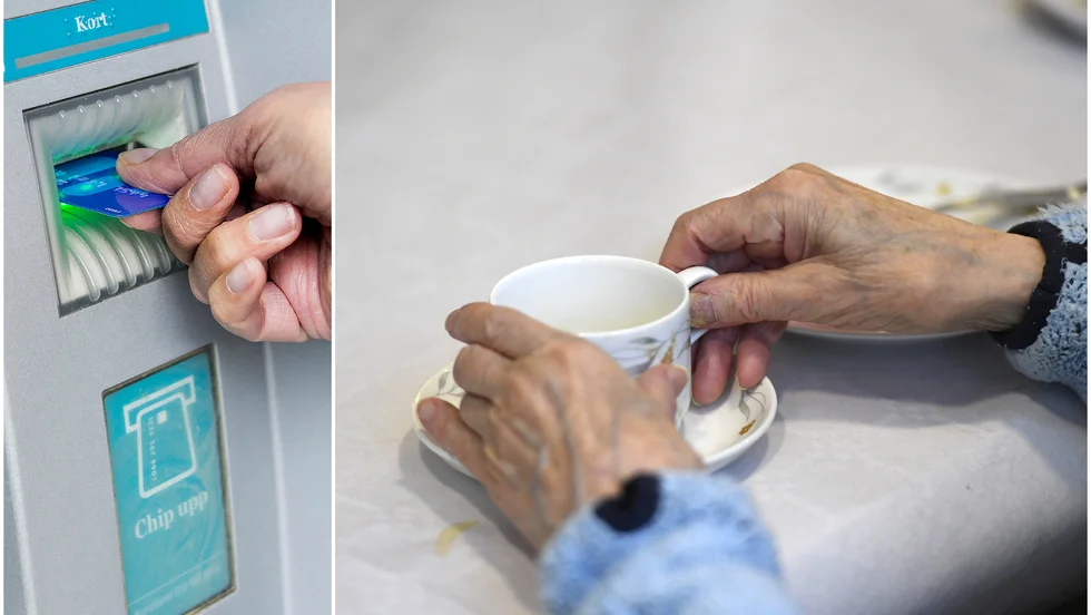 Enligt åtalet har hemtjänstpersonen tagit ut pengar från en av sina brukares bankkonto. Bilderna är från andra sammanhang. 