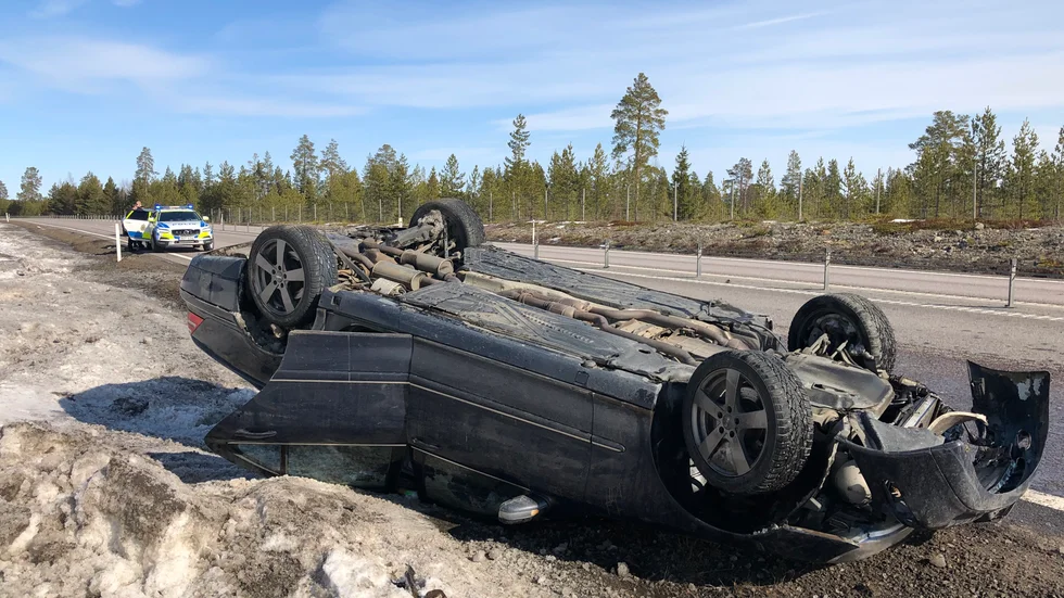 En singelolycka har inträffat på E4 i höjd med Högsböle.