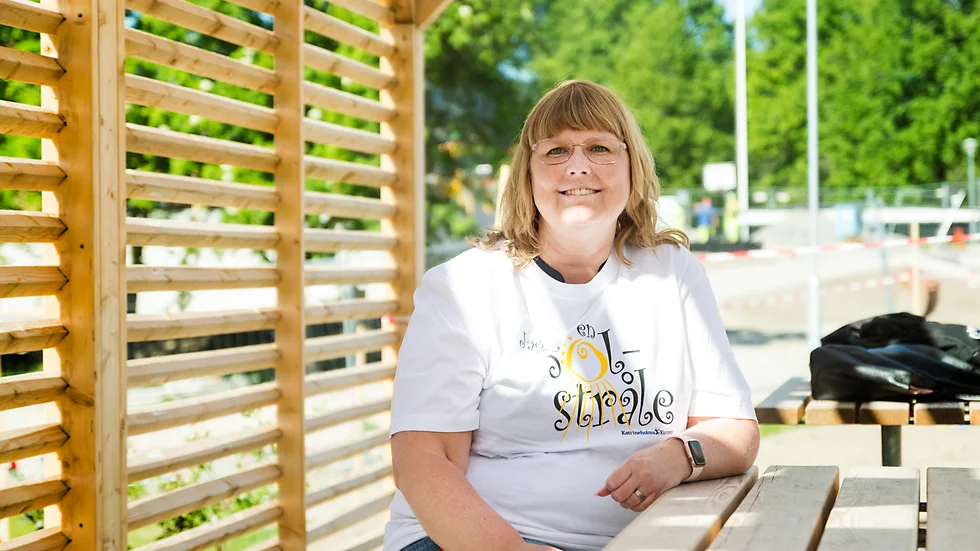 Linda Åberg, lärare på Slottsskolan i Vingåker, är Dagens solstråle. 