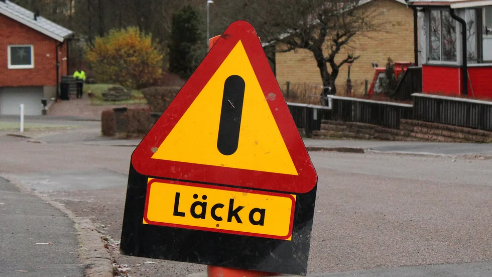 Arkivbild, vattenläcka.