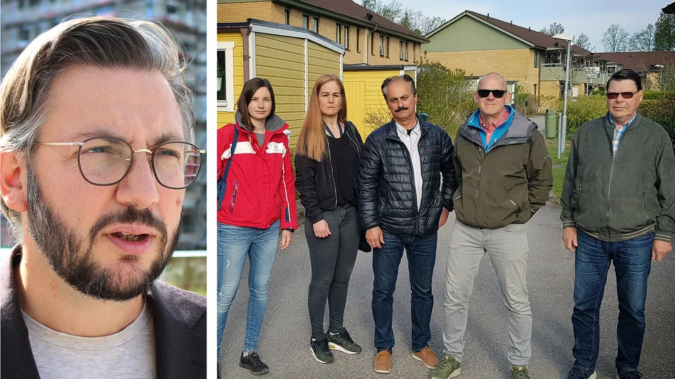 Muharrem Demirok (C) meddelar nu att de 119 hushållen i Vintunnan får köpa marken de bor på. Cecilia Leander Afzelius, Maria Brimalm, Mohammad Saiady, Nils-Erik Elf Svensson och Göran Lindell bor i området. 