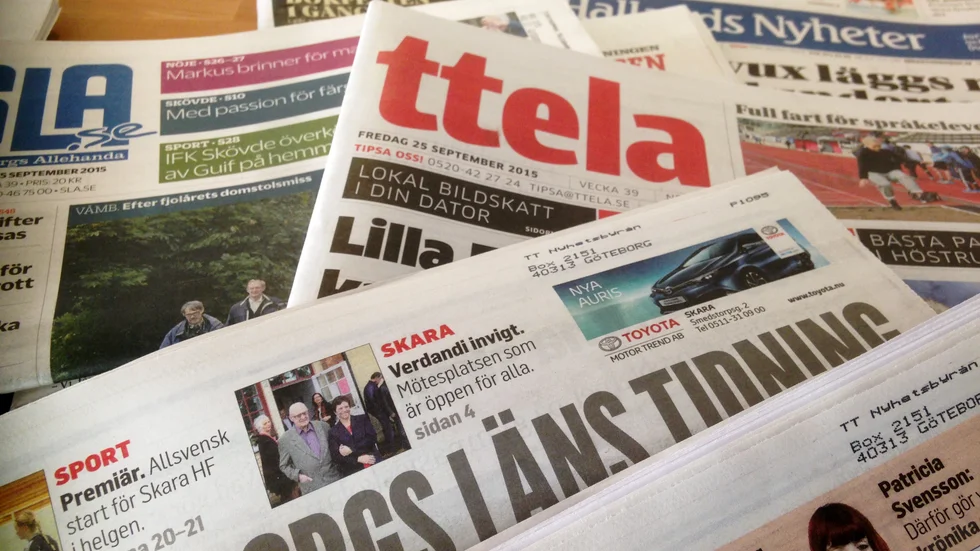 "Stödet minskar risken för att den journalistiska bevakningen tunnas ut, men det innebär inte att vi är ur krisen", säger Jan Fager, tillförordnad vd för branschorganisationen Tidningsutgivarna (TU). Arkivbild.