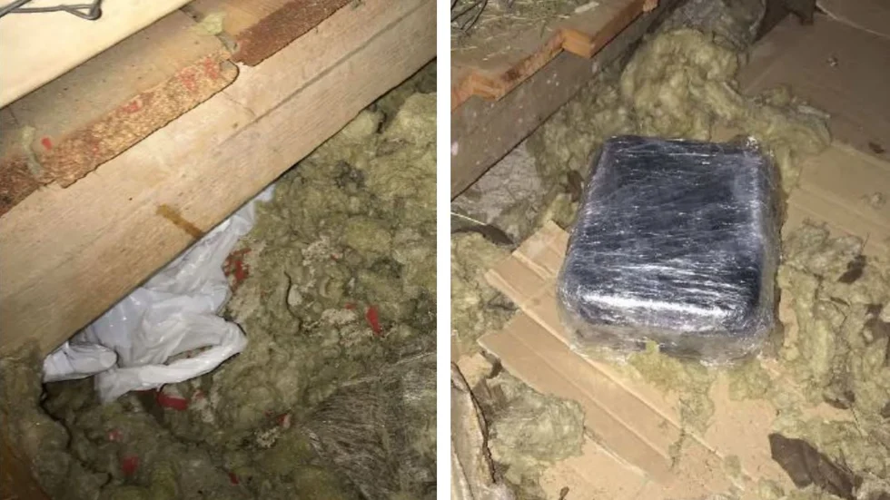 Polisen hittade stora mängder narkotika på en vind i Skäggetorp. 