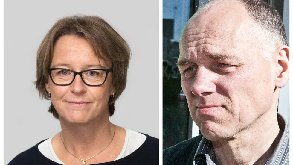 Region Sörmlands primärvårdschef Anna Ormegard och Vingåkers kommuns socialchef Dag Wallströmer. 