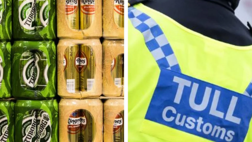 En man från Ödeshög stoppades av tullen i Ödeshög. Nu förlorar han alkoholdrycker till ett värde av 30 000 kronor. 
