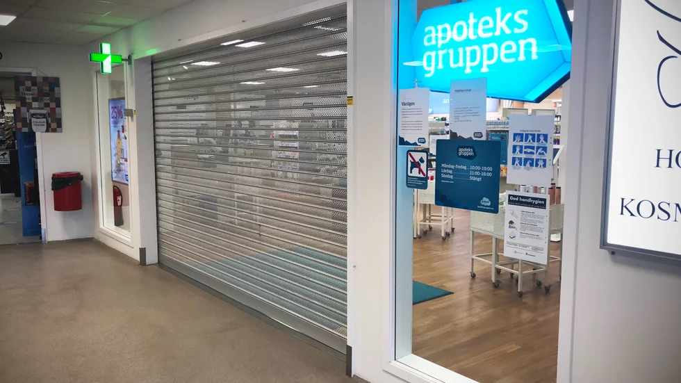 Apoteket i Stopp är stängt tills vidare. Marieströmsgatans apotek är fortfarande öppet. 