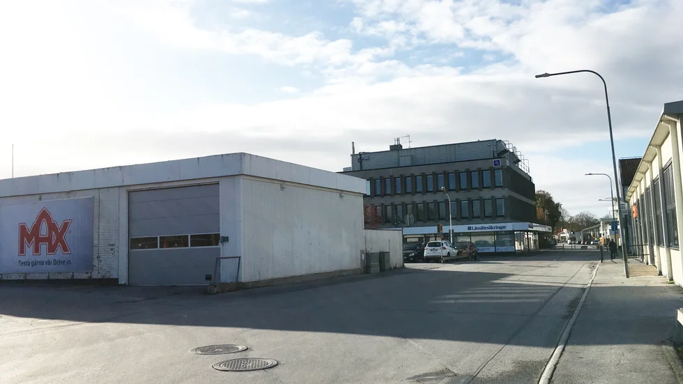 Länsförsäkringar på Gotland vill bygga bostäder på fastigheterna Trasten 5 och 6 på Östercentrum i Visby.