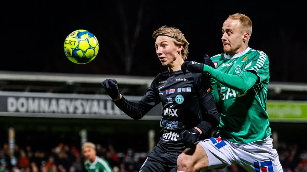 Albin Sporrong (till vänster) kommer till Tunavallen under fredagen då hans Västerås SK möter AFC i en träningsmatch.