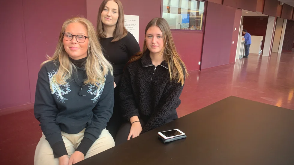 Nej vi är inte direkt oroliga för att gå ensamma ute, men vi har alltid mobilerna med oss, säger 
vännerna Klara Hemmingson,  Ronja Ståhl och Nellie Strandberg. 