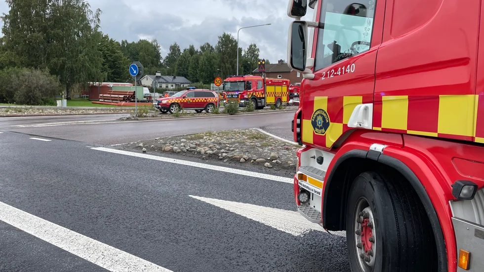 Olycka inträffade i korsningen Järnvägsleden–Östra Leden.