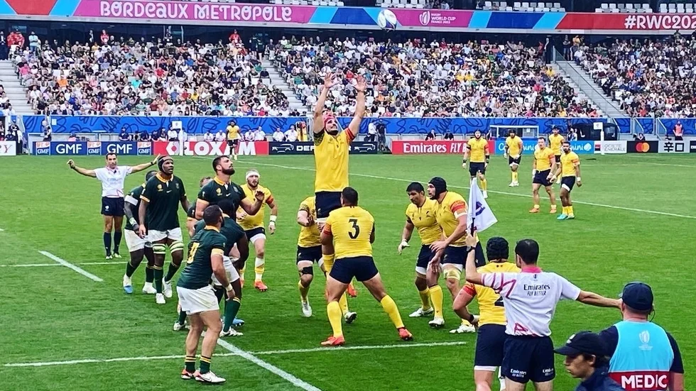 Rugby på hög nivå under VM.
