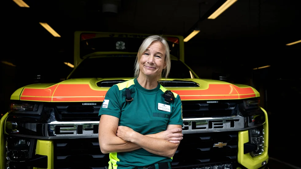 Anna Gradin, första ambulansläkaren i region Uppsala.