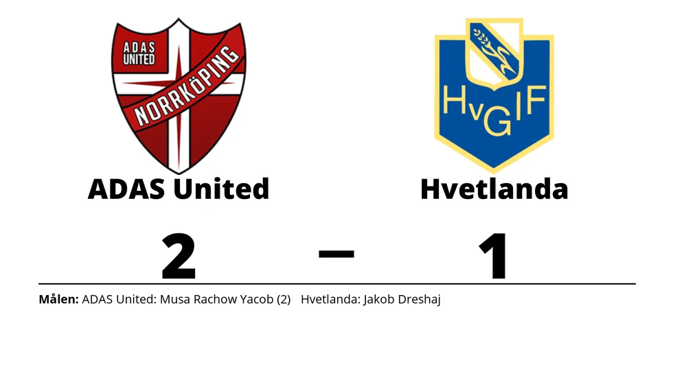 Adas United IF vann mot Hvetlanda GIF
