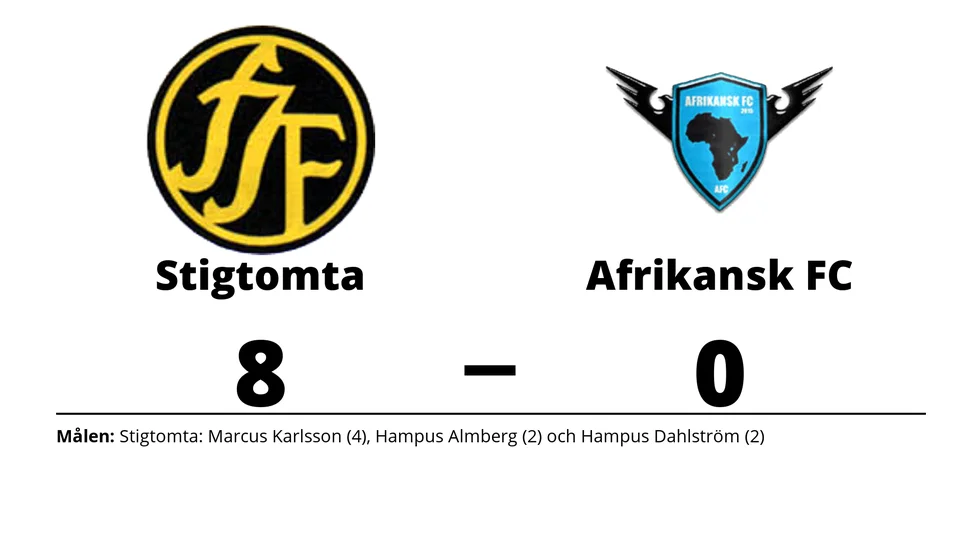 Stigtomta IF vann mot Afrikansk FC
