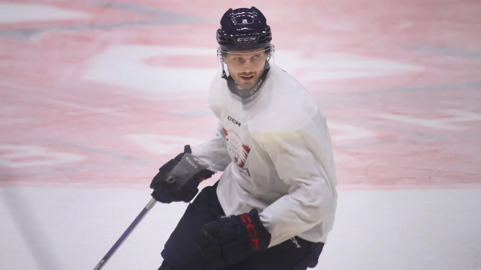 Christoffer Ehn under onsdagens ispass med LHC.