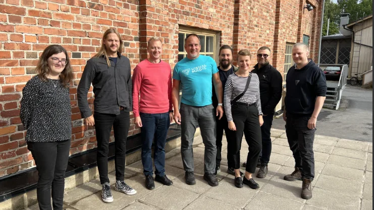 Här är några av de aktuella aktörerna, som varit med vid etableringen av tvärnationella utbildningar på Campus Skellefteå: Fr v: Katrin Asplund,  Mikael Norrgård och Tobias Björkskog alla Novia, Magnus Johansson, och Johan Linder, Visual Magic, Therese Sunngran, och Eero Paalanen, Novia, samt Rickard Wallin, Visual Magic.
