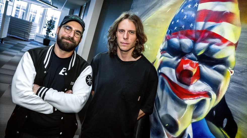 Almir Listo, varumärkesansvarig och Andreas Häll Penninger, producent på "Payday 3" på Starbreeze.