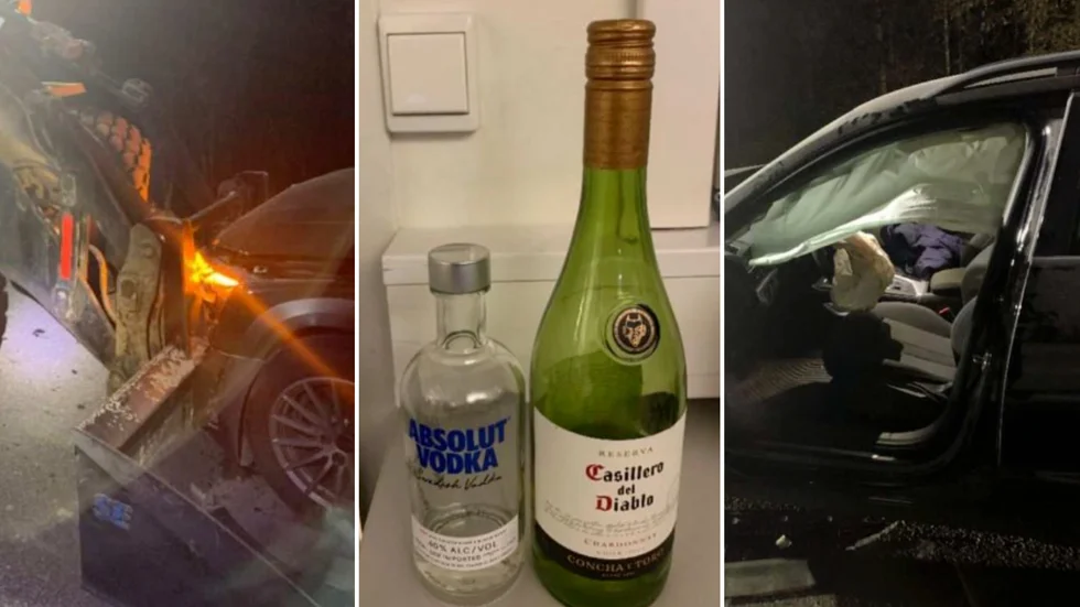 Trafikbrott eller eftersupning? 56-åringen krockade med sin bil, rakt in i en traktorskopa. Chockad av olyckan började 56-åringen att dricka sprit och vin. Nu frias han från grovt rattfylleri, men åklagaren slår tillbaka och kräver ny prövning i hovrätten.
