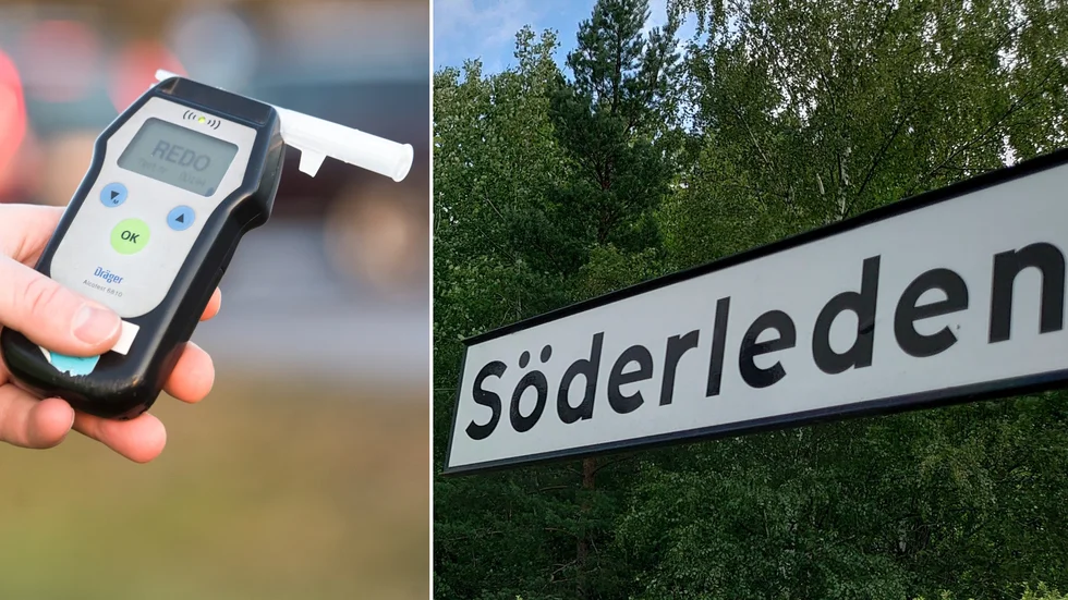 Det var på Söderleden i Finninge som den grovt rattonyktre mannen ertappades av polis.