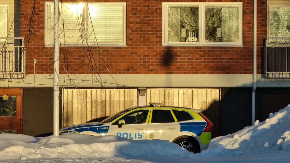 Polisinsats på Mjölkudden under onsdagen. 