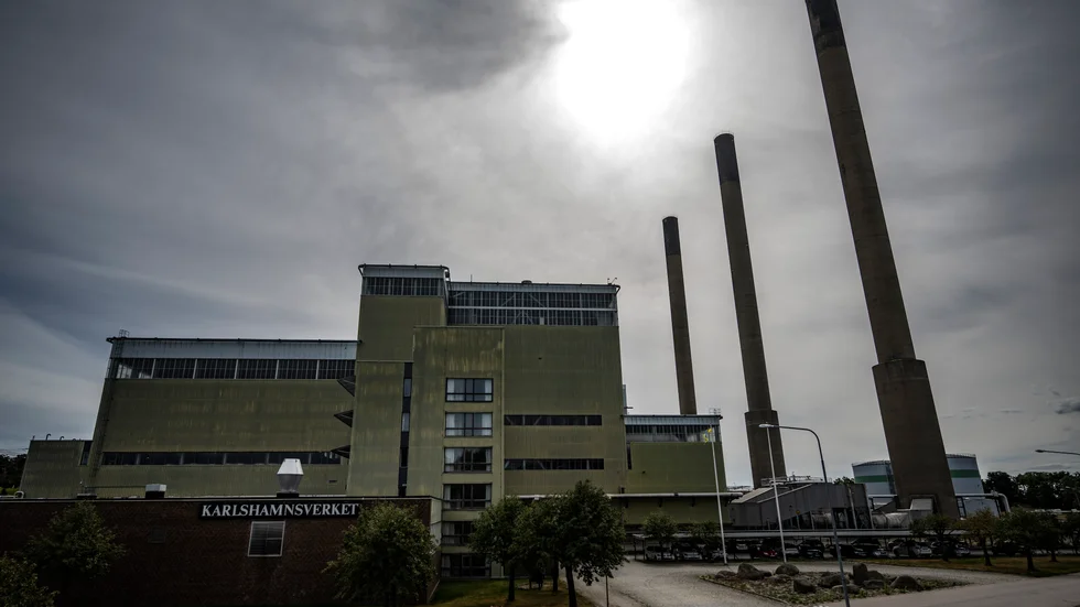 Det oljeeldade Karlshamnsverket har en total kapacitet på 660 MW och ägs av Uniper. Verket består av tre block, men block ett används inte sedan 2015. Arkivbild.