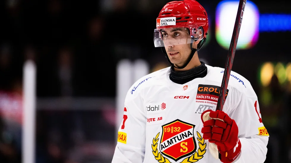 Marcus Karlström avgjorde matchen mot Nybro Vikings med sitt mål i förlängning. Arkivbild.
