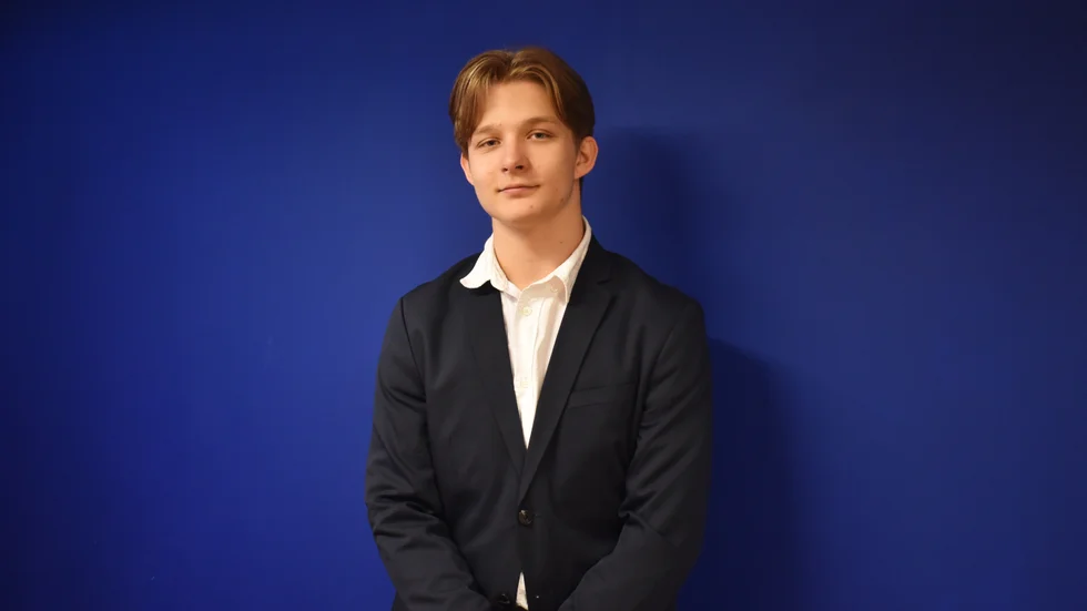 Lucas Lindh är ordförande för MUF Skellefteå.