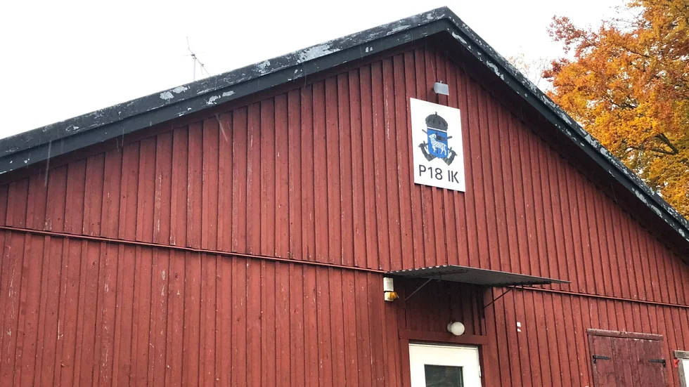 P18 IK:s kansli vid Visborgsvallen. Ekonomin i föreningen är ansträngd.