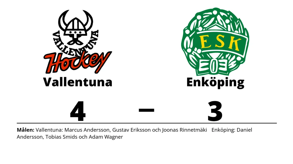 Vallentuna Hockey vann mot Enköpings SK