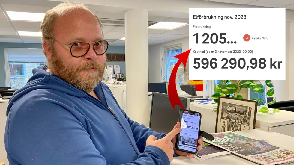 Andreas Johansson-Lindhe fick en chock när han såg sin elförbrukning. 