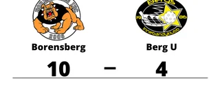 Borensberg vann klart hemma mot Berg U