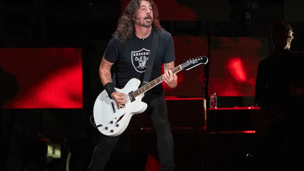 Dave Grohl i Foo Fighters vid en spelning i Quebec tidigare i år. Arkivbild.
