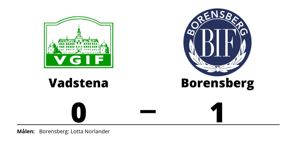 Vadstena GIF förlorade mot Borensbergs IF FK