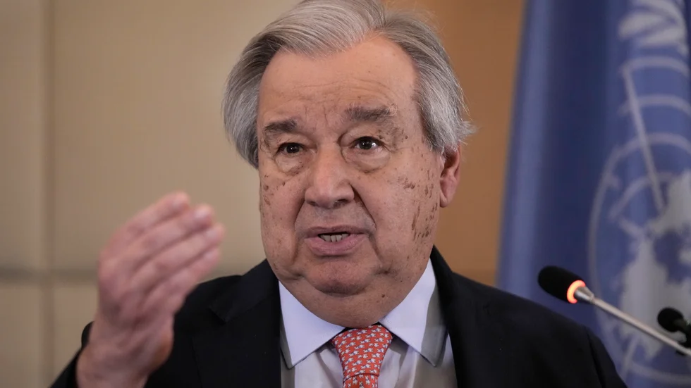 FN:s generalsekreterare Antonio Guterres kräver att de som tillfångatagits av Huthirörelsen omedelbart ska släppas. Arkivbild.