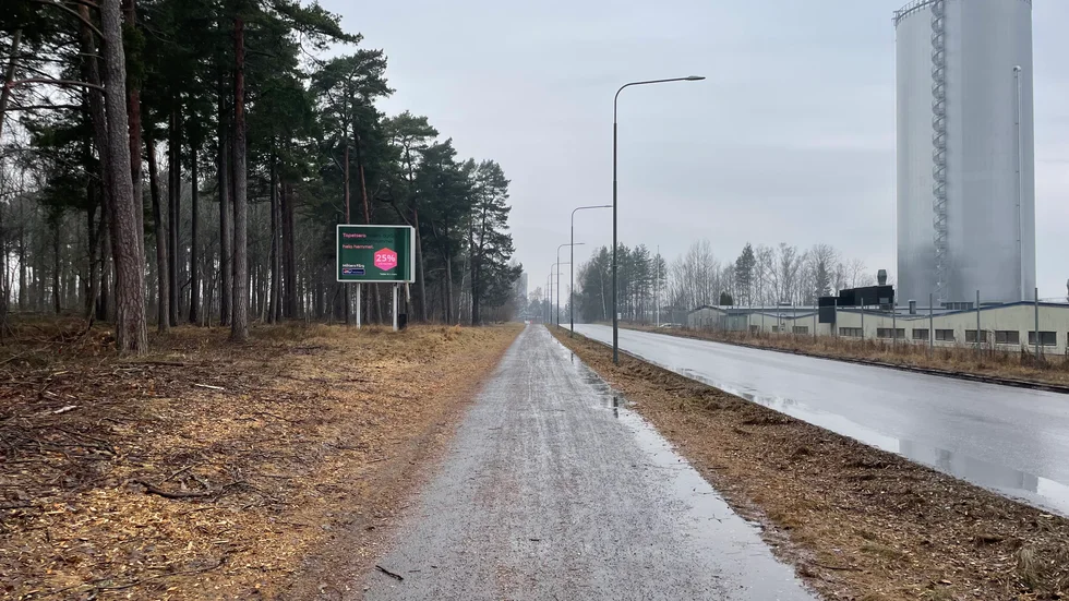 Går man in i skogen snett bakom reklamskylten hittar man rådjurskadavret som djuret Påhl såg stod över. Påhl är helt säker på att det var en varg. 