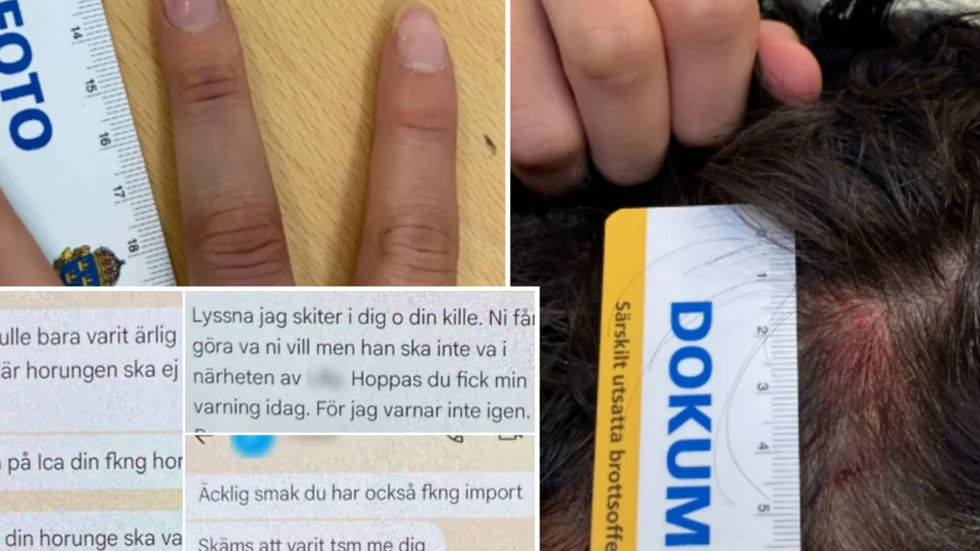 Ex-flickvännen och nye partnern fick båda skador efter våldsattacken på Ica Supermarket på Hertsön. Samma dag skickade mannen flera hotfulla sms till sin tidigare partner. 