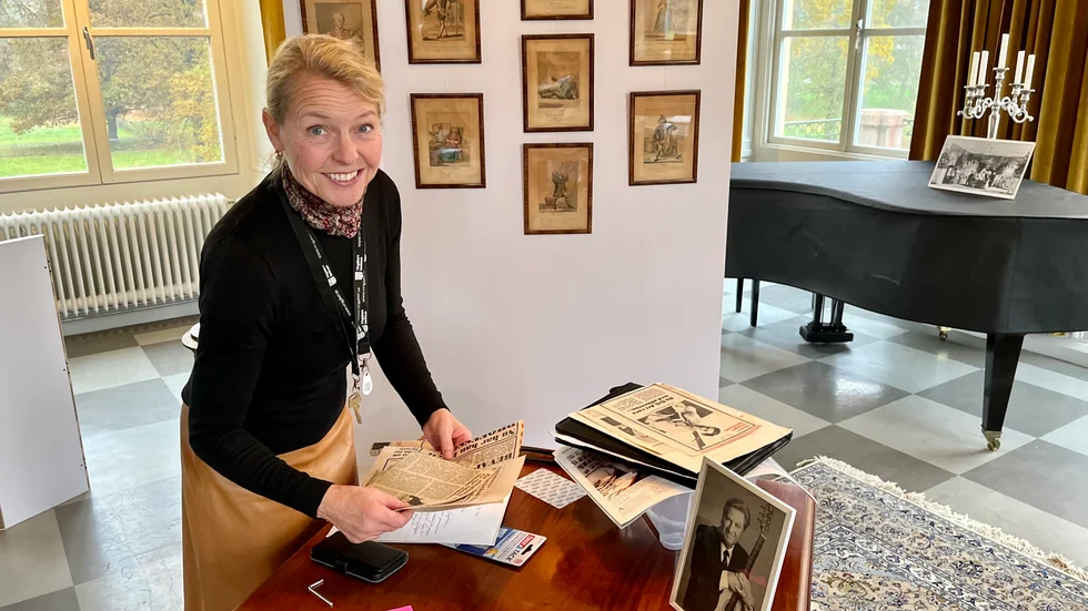 Under fredagen återskapade Ulrika di Martini Brakel Per-Olof Johnsons arbetsplats som hon beskriver som "härligt rörig".