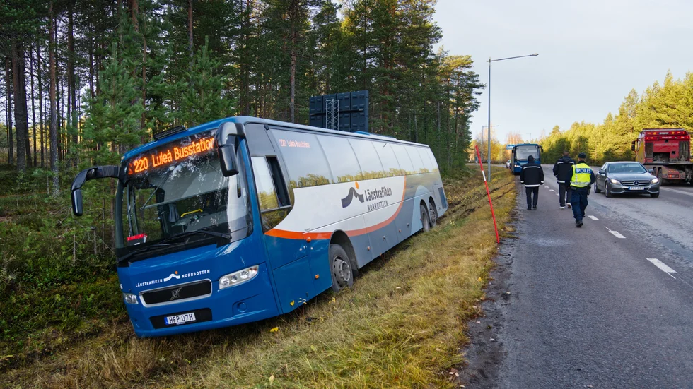 Bussolycka på Bergnäset.