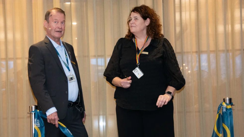 Janne Wallin, regionchef och Annika Jonsson, kriminalvårdschef, inviger frivårdens nya lokaler i Luleå