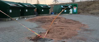 Här rann 50 liter olja mot dagvattenbrunn