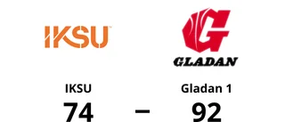 Gladan 1 vann med 92-74 mot IKSU