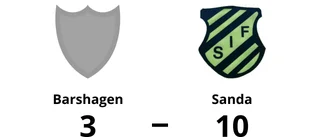 Målfest för Sanda borta mot Barshagen